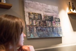 Vernissage im Piccola Essen & Trinken Ehrenfeld it der Künstlerin Muli